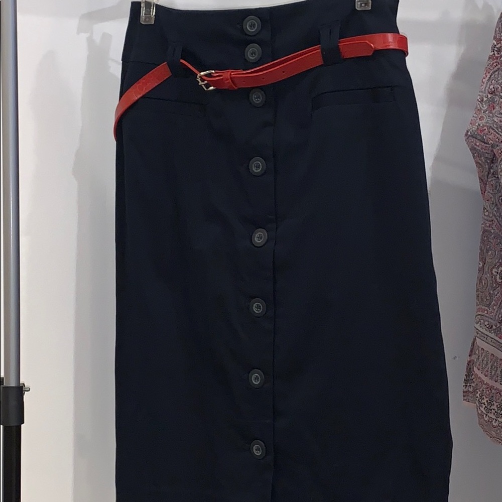 Navy Blue Button down skirt